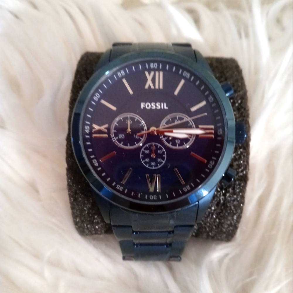 BLUE FOSSIL WATCH
